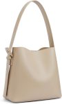 Bucket Bag Vegan Leather Shoulder  for Women Trendy Adjustable Strap