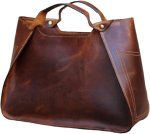 Full Grain Leather Women’s Shoulder Tote Handbag