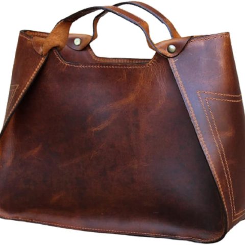 Full Grain Leather Women’s Shoulder Tote Handbag