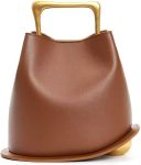 Women’s PU Leather Bucket Handbag Crossbody Shoulder Purse with Top Handle Design