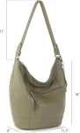 Large Leather Women’s Everyday Handbag with Zipper Pocket