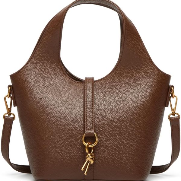 Women’s PU Leather Bucket  Bag Vintage Style Shoulder Crossbody Tote Purse