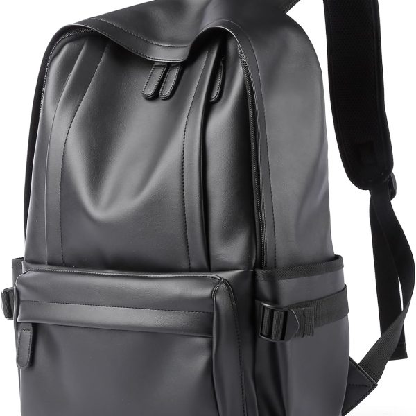 Women’s PU Leather Laptop Backpack Purse for Work and Travel