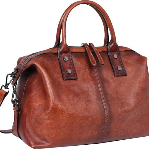 Genuine Leather Satchel Tote Bag Large Crossbody Shoulder Purse