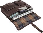 Leather Office Messenger Briefcase for Men and Women