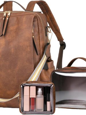 Men’s Leather Laptop Backpack for Business and Outdoor Travel