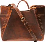 Full Grain Leather Women’s Shoulder Tote Handbag