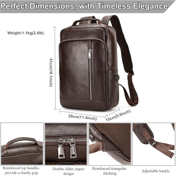 Large Capacity PU Leather Drawstring Travel Backpack