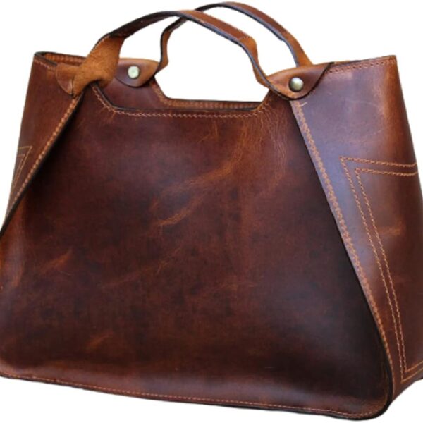 Full Grain Leather Women’s Shoulder Tote Handbag