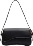 Women’s Leather Flap Shoulder Purse Crossbody Underarm Handbag