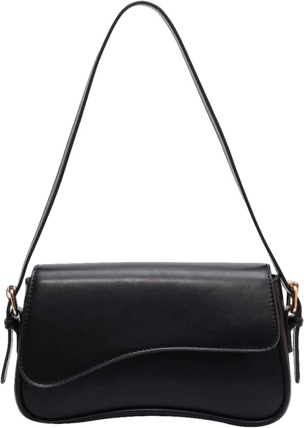 Women’s Leather Flap Shoulder Purse Crossbody Underarm Handbag