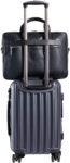 Black Leather Laptop Messenger Briefcase Shoulder Bag