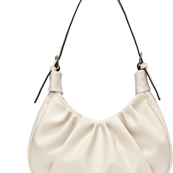 Small Women’s Shoulder Purse Soft Ruched Mini Crossbody Tote Bag