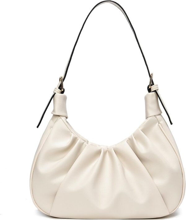 Small Women’s Shoulder Purse Soft Ruched Mini Crossbody Tote Bag