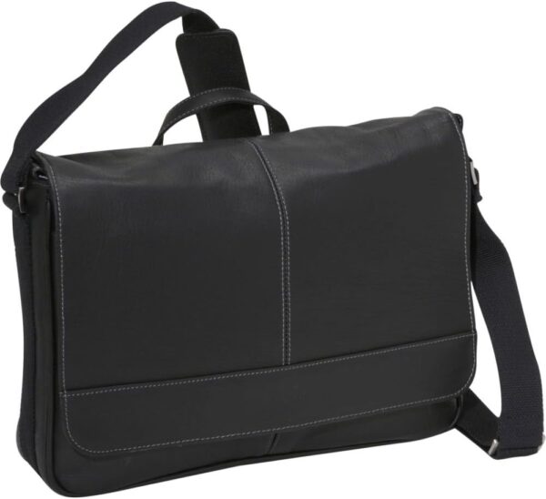 Slim Leather Single Compartment Briefcase Bag
