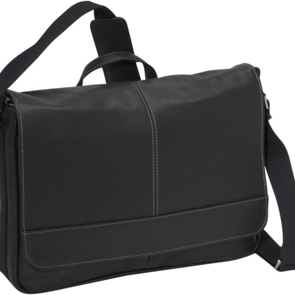 Slim Leather Single Compartment Briefcase Bag
