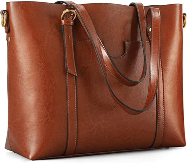 Genuine Leather Women’s Tote Handbag Large Capacity Shoulder Purse