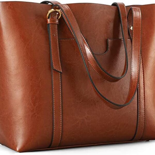 Genuine Leather Women’s Tote Handbag Large Capacity Shoulder Purse