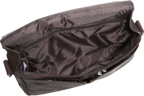 Slim Leather Single Compartment Briefcase Bag