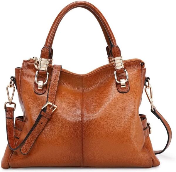 Soft Genuine Leather Women’s Satchel Tote Shoulder Purse