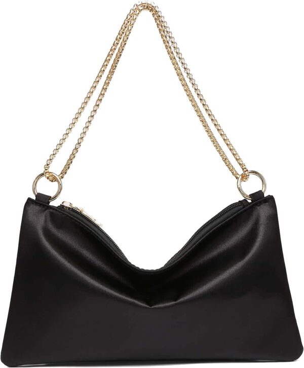 Women’s Satin Evening Shoulder Purse Elegant Handbag