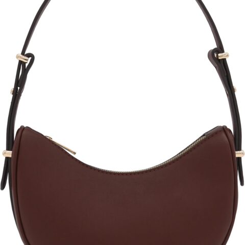 Small Smooth PU Leather Underarm Handbag for Women