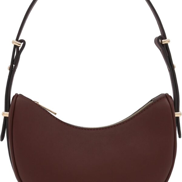 Small Smooth PU Leather Underarm Handbag for Women