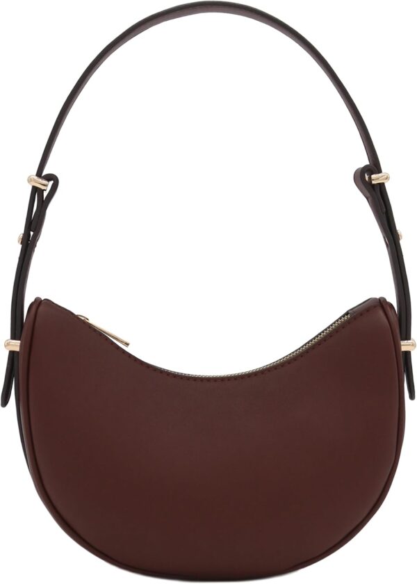 Small Smooth PU Leather Underarm Handbag for Women