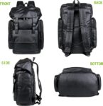 Water-Repellent PU Leather Business Laptop Backpack