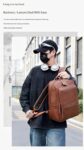 Women’s PU Leather Laptop Backpack with Laptop Compartment