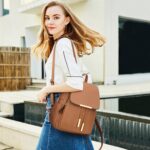 Unisex PU Leather Business Travel Laptop Backpack