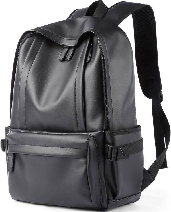 Women’s PU Leather Laptop Backpack Purse for Work and Travel