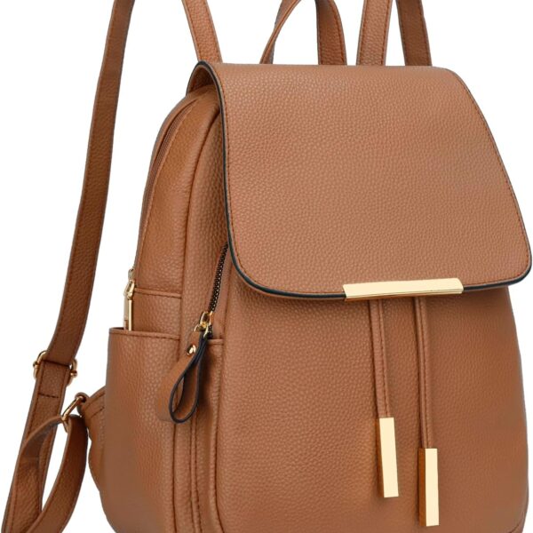 Unisex PU Leather Business Travel Laptop Backpack