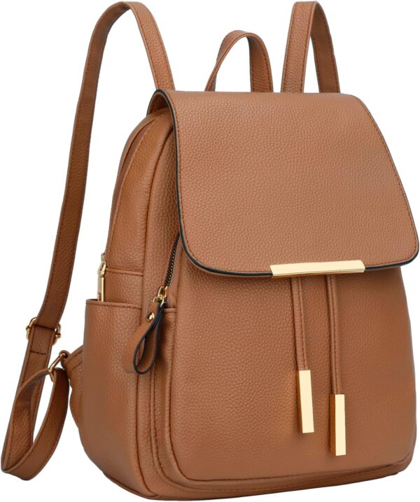Unisex PU Leather Business Travel Laptop Backpack