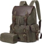 PU Leather Carry-On Travel Laptop Backpack for Men