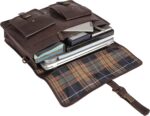 Leather Office Messenger Briefcase for Men and Women