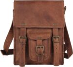Leather Tablet Crossbody Messenger Satchel Bag 11 Inch