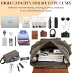 PU Leather Carry-On Travel Laptop Backpack for Men