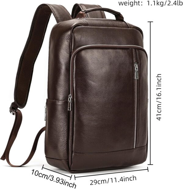 Lightweight Unisex PU Leather Commuter Backpack