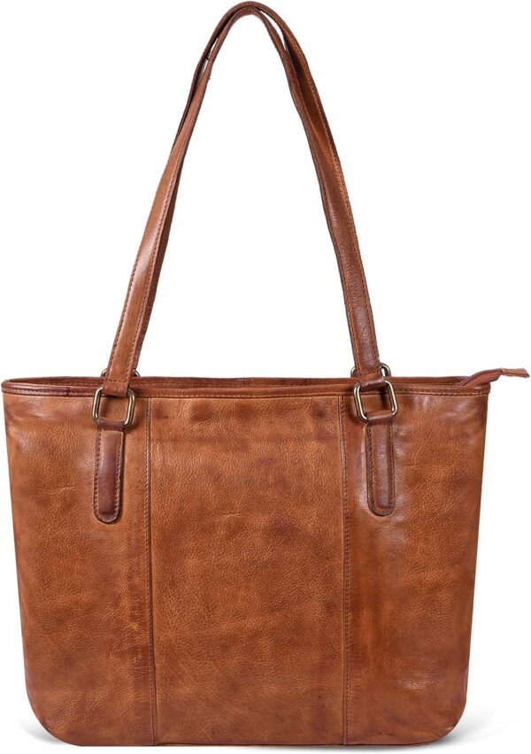 Real Leather Women’s Tote Shoulder Handbag for Work and Travel
