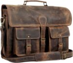 Large Leather Laptop Briefcase Messenger Satchel Bag