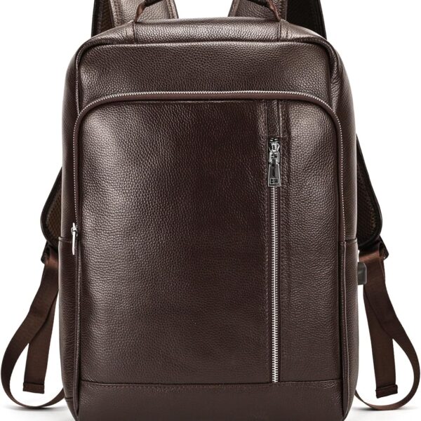 Lightweight Unisex PU Leather Commuter Backpack