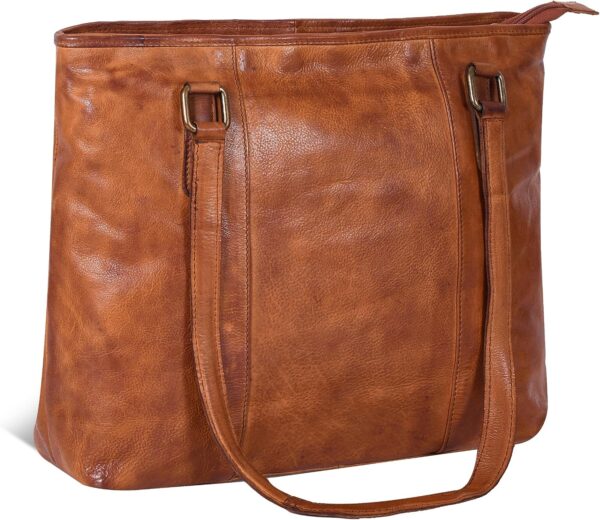 Real Leather Women’s Tote Shoulder Handbag for Work and Travel